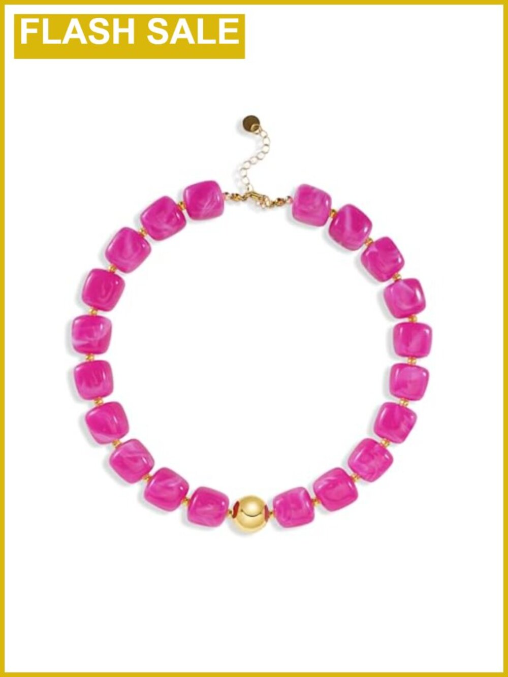 Handmade Chunky Beaded Necklace Resin Boho Statement Choker Women's